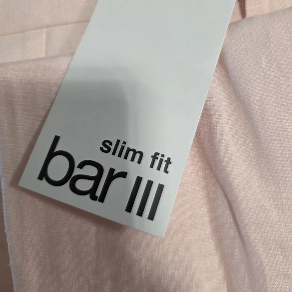 Bar III Mens 100% Linen Men's Slim-Fit Pants Pink  Sz 32Wx34L NWT